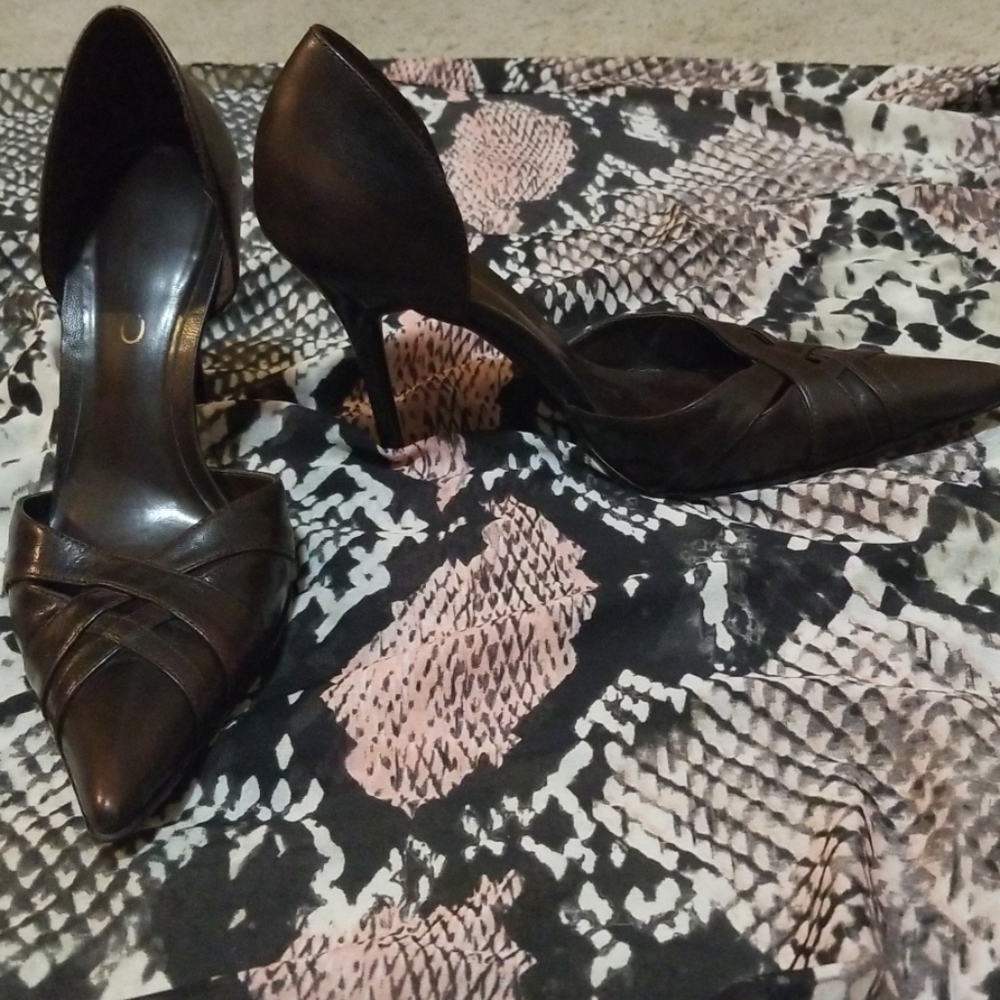 Brown stiletto heel